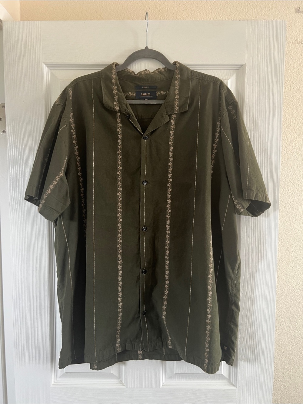 Roark Forest Green Short Sleeve Button-Up Shirt